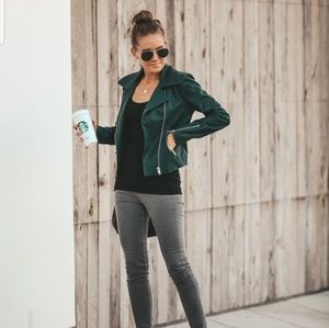 DARK SIDE OF THE MOON FAUX LEATHER JACKET